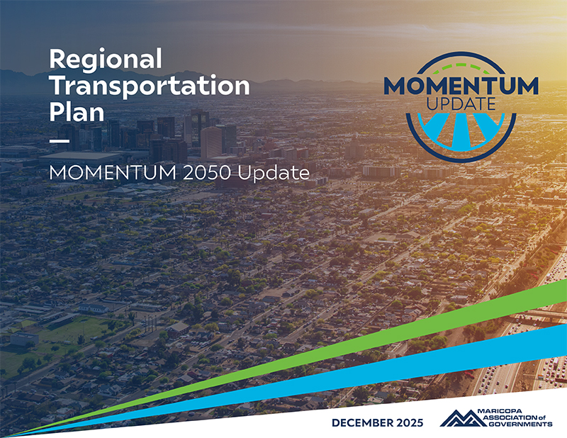 Cover of the Regional Transportation Plan MOMENTUM 2050 Update